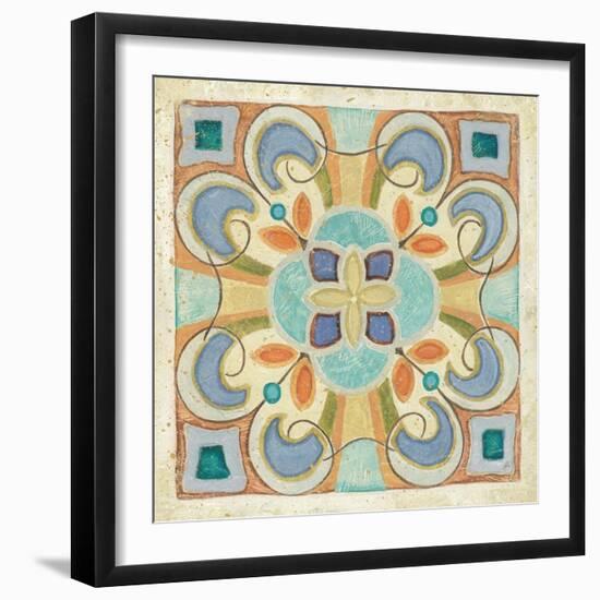 Birds Garden Tile II-Daphne Brissonnet-Framed Art Print