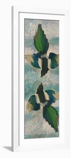 Birds Green Blue-Sarah Butcher-Framed Premium Giclee Print