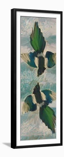 Birds Green Blue-Sarah Butcher-Framed Premium Giclee Print