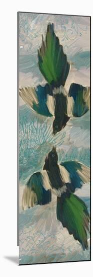 Birds Green Blue-Sarah Butcher-Mounted Premium Giclee Print