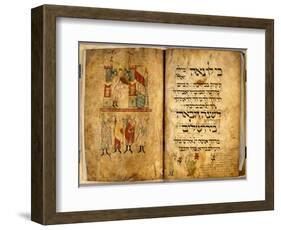 Birds' Head Haggadah, C.1300-German School-Framed Giclee Print