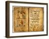 Birds' Head Haggadah, C.1300-German School-Framed Giclee Print