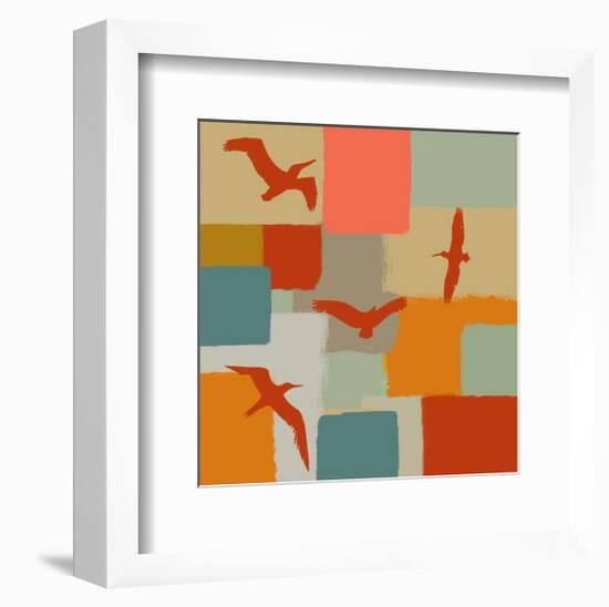 Birds II-Yashna-Framed Art Print