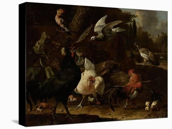 Birds in a Park-Melchior d'Hondecoeter-Stretched Canvas