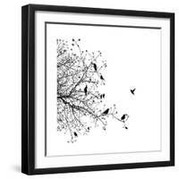 Birds in a Tree-null-Framed Art Print