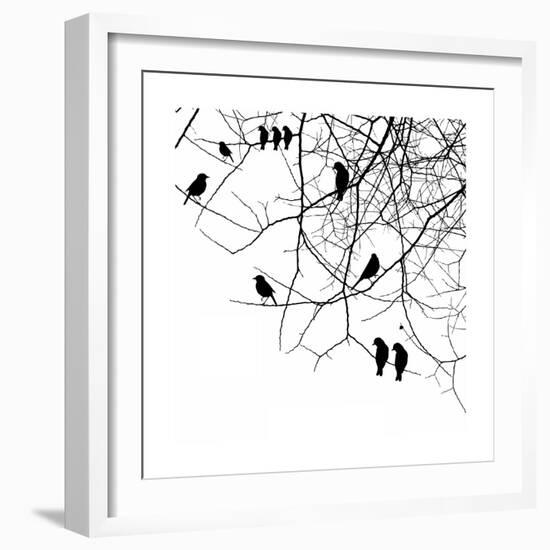 Birds in a Tree-null-Framed Art Print