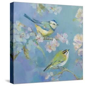 Birds in Blossom - Detail I-Sarah Simpson-Stretched Canvas