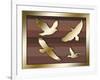 Birds In Flight-Art Deco Designs-Framed Giclee Print