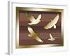 Birds In Flight-Art Deco Designs-Framed Giclee Print