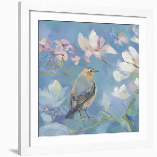 Birds in Magnolia - Detail I-Sarah Simpson-Framed Giclee Print