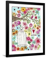Birds in Paradise - Watercolor-Jennifer McCully-Framed Giclee Print
