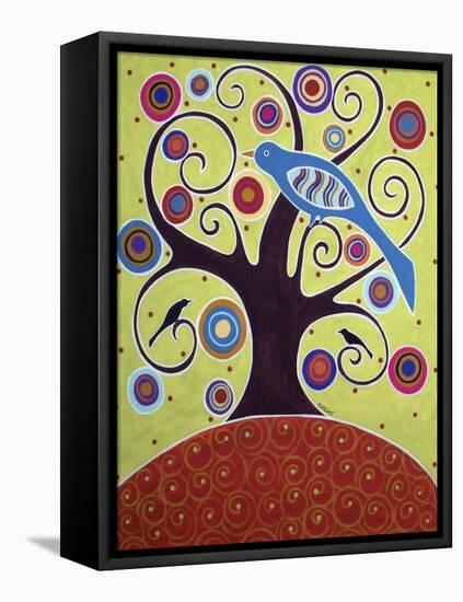 Birds In Swirl Tree-Karla Gerard-Framed Stretched Canvas