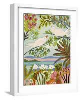 Birds in the Garden I-null-Framed Art Print