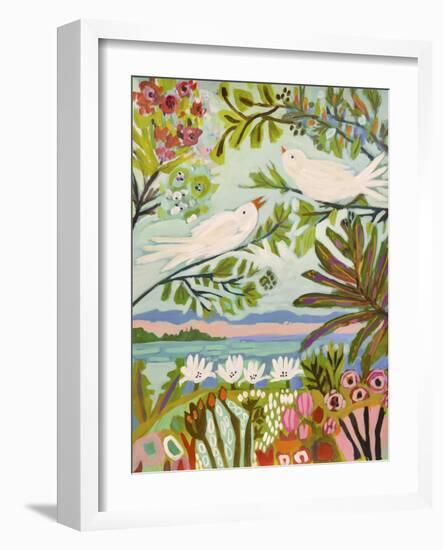 Birds in the Garden I-null-Framed Art Print