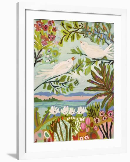 Birds in the Garden I-null-Framed Art Print