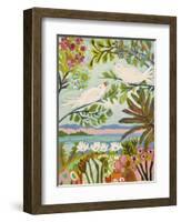 Birds in the Garden I-null-Framed Art Print