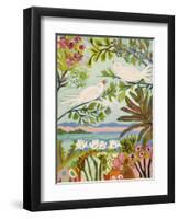 Birds in the Garden I-null-Framed Art Print