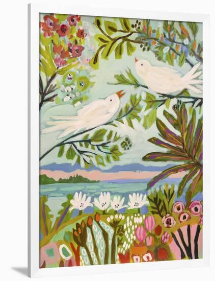 Birds in the Garden I-null-Framed Art Print