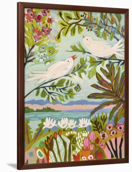 Birds in the Garden I-null-Framed Art Print