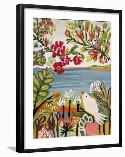 Birds in the Garden II-null-Framed Art Print