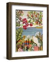 Birds in the Garden II-null-Framed Art Print