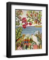 Birds in the Garden II-null-Framed Art Print