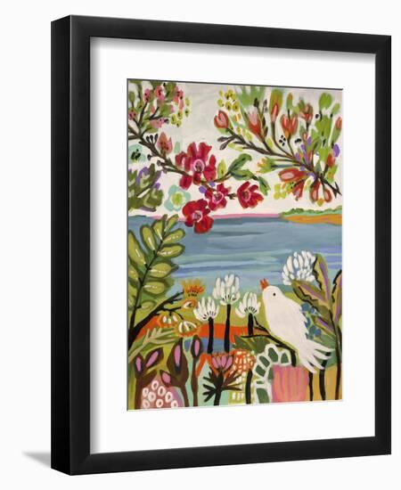 Birds in the Garden II-null-Framed Art Print