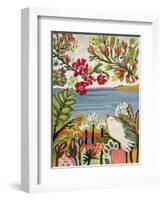 Birds in the Garden II-null-Framed Art Print