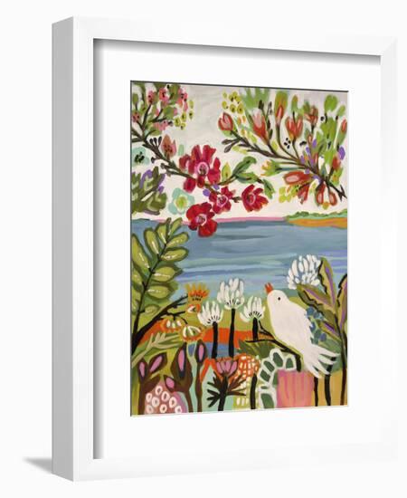 Birds in the Garden II-null-Framed Art Print