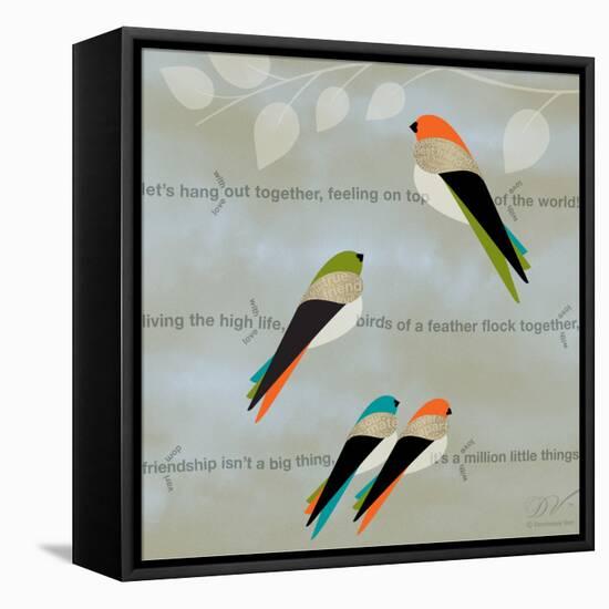 Birds Life - Friendship-Dominique Vari-Framed Stretched Canvas