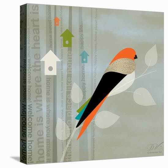 Birds Life - Home Sweet Home-Dominique Vari-Stretched Canvas