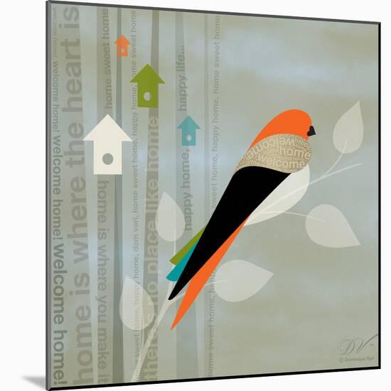 Birds Life - Home Sweet Home-Dominique Vari-Mounted Art Print