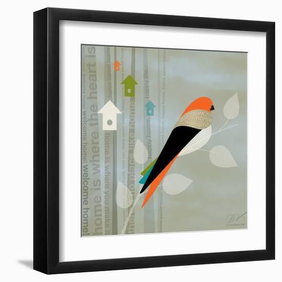 Birds Life - Home Sweet Home-Dominique Vari-Framed Art Print