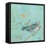 Birds of a Feather with Teal-Kellie Day-Framed Stretched Canvas