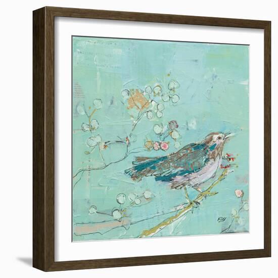 Birds of a Feather with Teal-Kellie Day-Framed Art Print