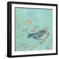 Birds of a Feather with Teal-Kellie Day-Framed Art Print