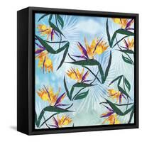 Birds of Paradise Pattern-Bee Sturgis-Framed Stretched Canvas