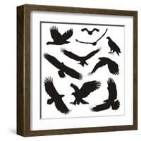 Birds of Prey-elvil-Framed Art Print