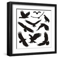 Birds of Prey-elvil-Framed Art Print