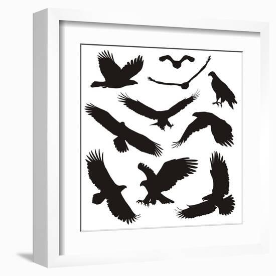 Birds of Prey-elvil-Framed Art Print