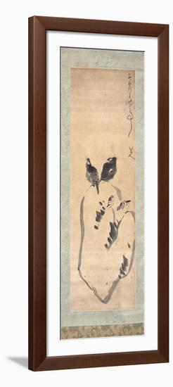 Birds on a Lake Rock, 1690-Zhu Da-Framed Giclee Print