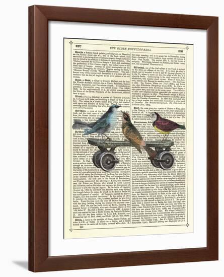 Birds on a Skateboard-Marion Mcconaghie-Framed Art Print