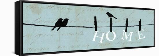 Birds on a Wire-Pela Design-Framed Stretched Canvas