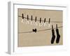 Birds on a Wire-Pela Design-Framed Art Print