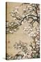 Birds on Aronia Branch-Jakuchu Ito-Stretched Canvas