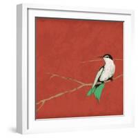 Birds On Branch-Jace Grey-Framed Art Print