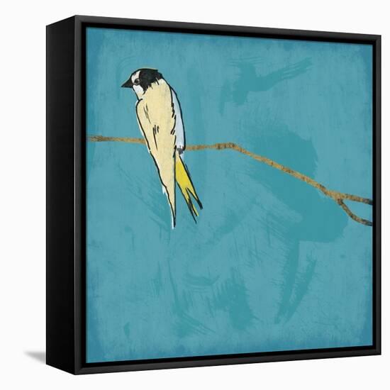 Birds On Branch-Jace Grey-Framed Stretched Canvas