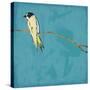 Birds On Branch-Jace Grey-Stretched Canvas