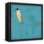 Birds On Branch-Jace Grey-Framed Stretched Canvas