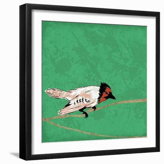 Birds On Branch-Jace Grey-Framed Art Print